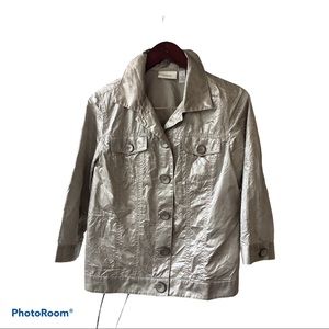 Chicos shiny pewter jacket
